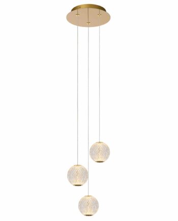 Lucide Cintra Hanglamp 25 cm LED Dimbaar 3x4W 2700K Transparant 13499 13 60