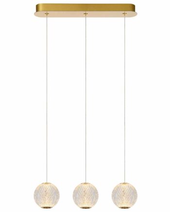 Lucide Cintra Hanglamp LED Dimbaar 3x4W 2700K Transparant 13499 12 60
